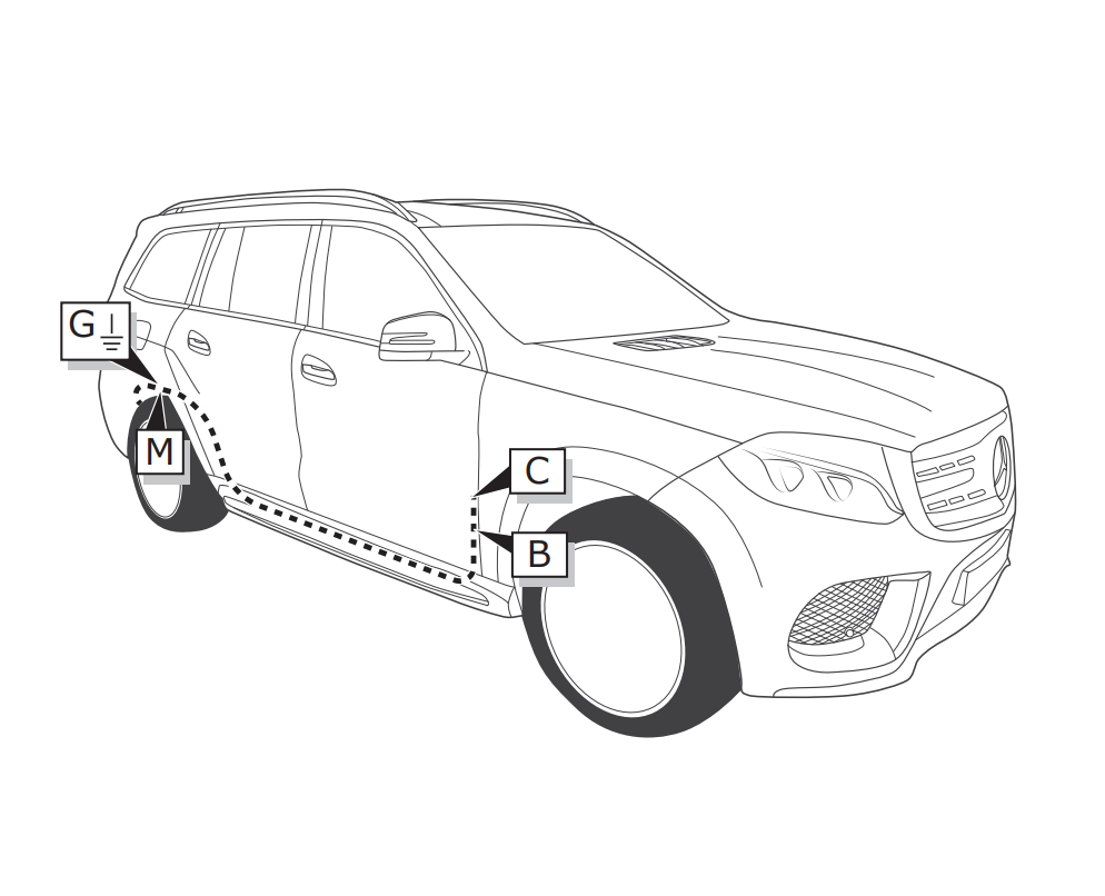 Электрика фаркопа ECS (7 pin) для Mercedes GLS-class 2016-2019 в  Невинномысске