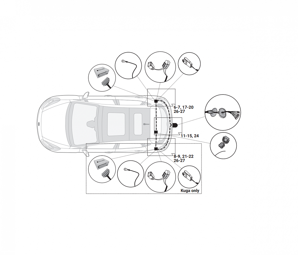 Электрика фаркопа Hak-System (7 pin) для Ford Focus 2018-2024 в  Невинномысске